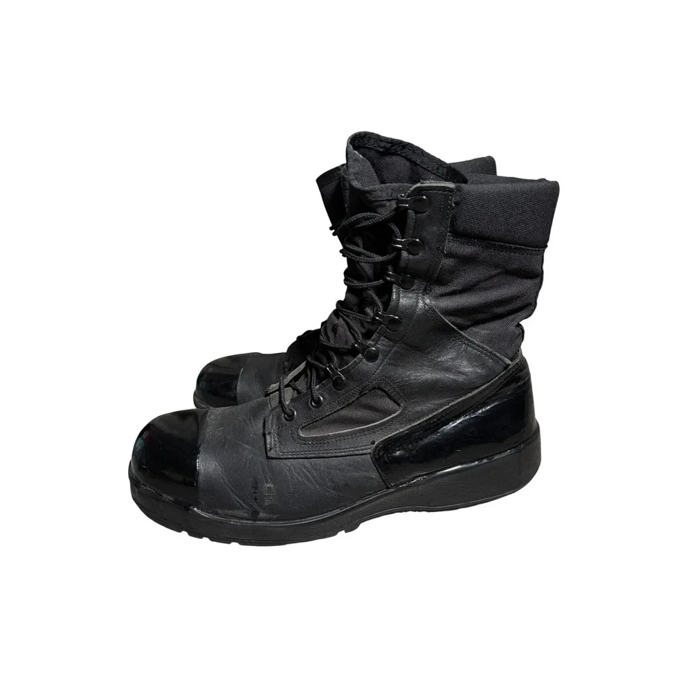 Belleville 800 TRP ST Mens 12.5 R Tactical Steel Toe Boots Black Leather Vibram